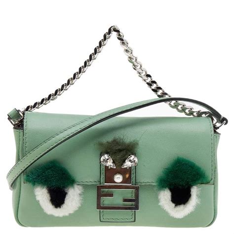 fendi mini baguette charm|Fendi micro monster baguette.